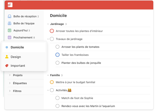 Household chores planning - Todoist chores planning app