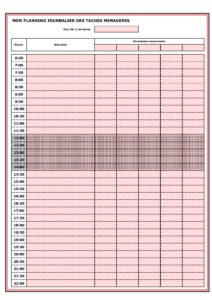 Daily household chores schedule - Free - V1