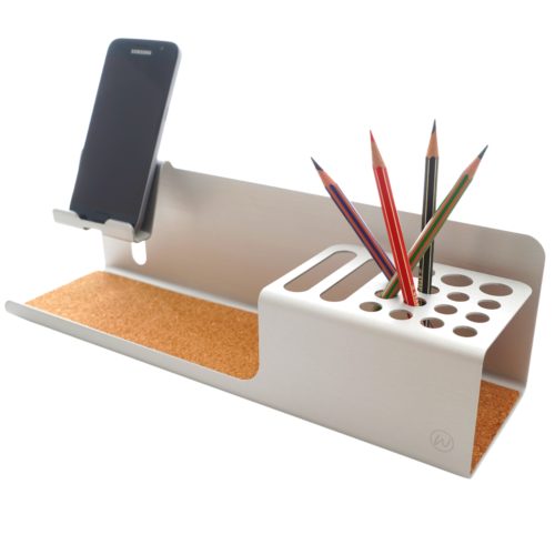 Organizer mobile phone aluminum charge iphone usb support desk organizer storage felt pen pencil samsung pot