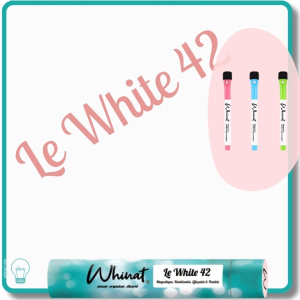 le white 42 whinat tableau souple flexible magnetique refregerateur cuisine famille enfant fille nounou mois semaine planning